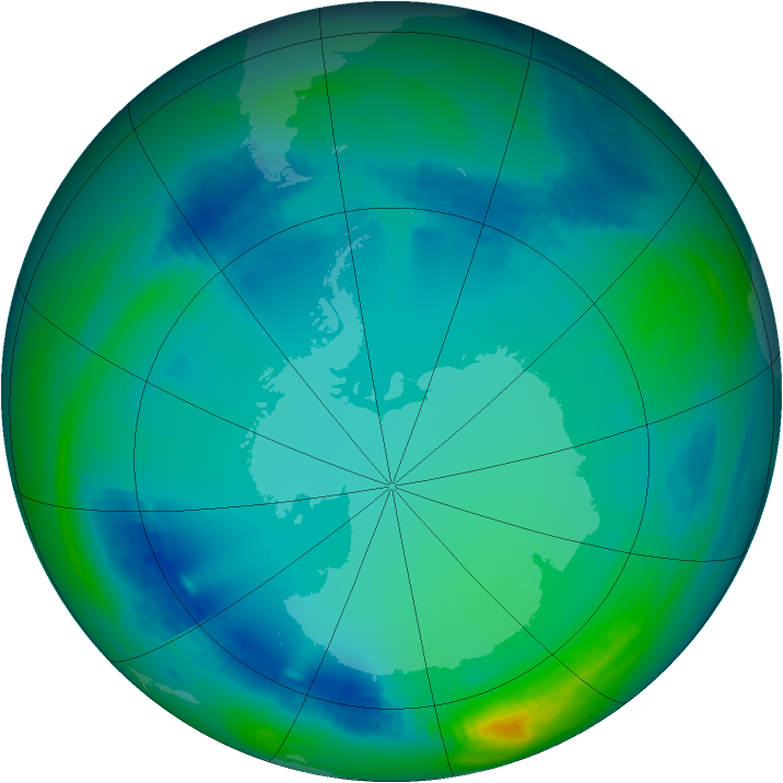 Ozone Map 2000-07-14